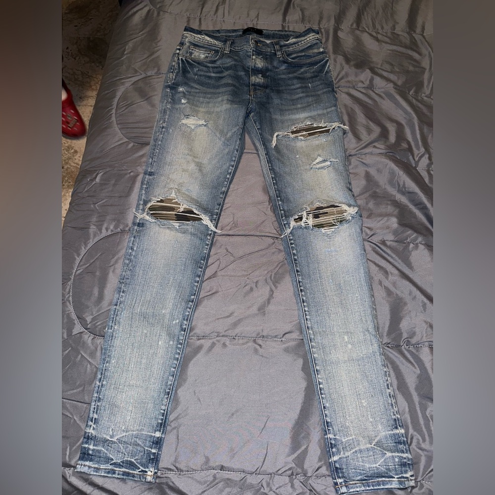 Amiri jeans size 32 army detailing